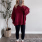 Comfort Ribbed Oversized Sweater / Burgandy