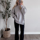 Comfort Ribbed Oversized Sweater / Light Grey