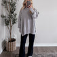 Comfort Ribbed Oversized Sweater / Light Grey