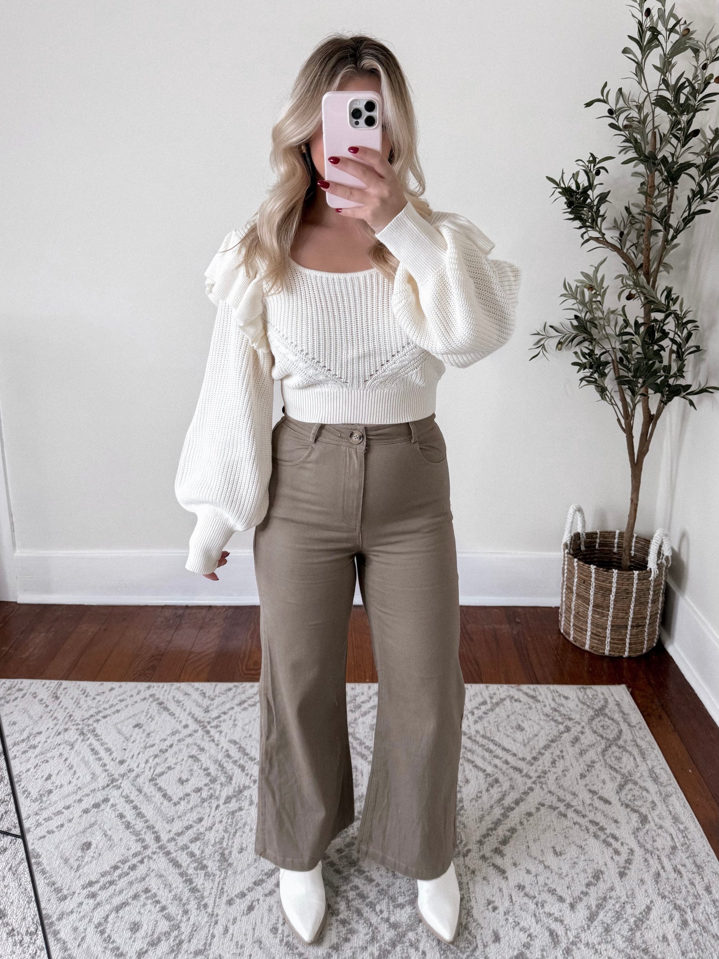 Eden High Rise Wide Leg Crop Pant