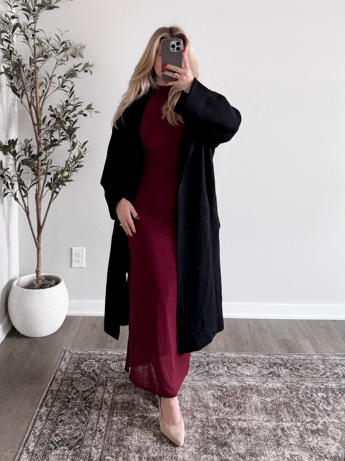 Nightcap Mock Neck Midi Dress