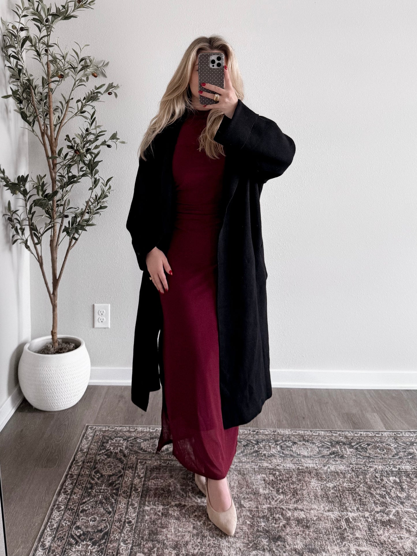 Nightcap Mock Neck Midi Dress