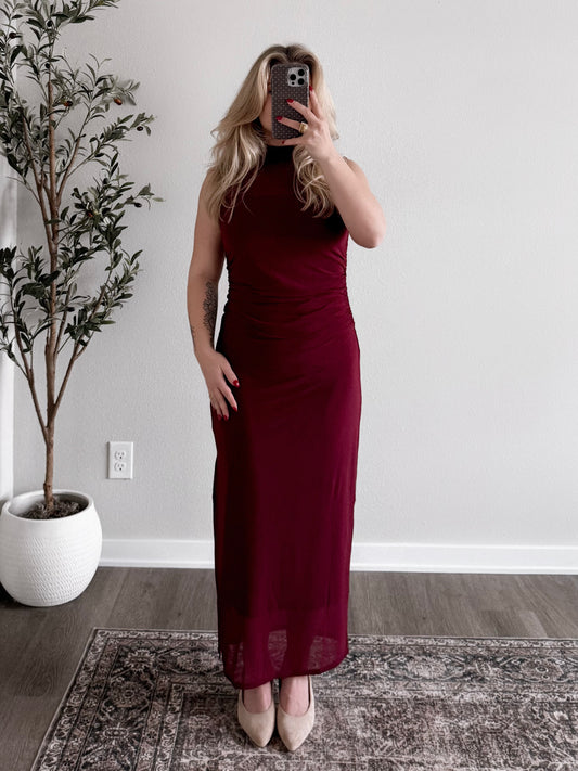 Nightcap Mock Neck Midi Dress