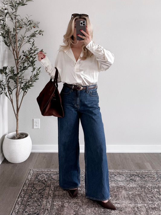 Timeless Collared Satin Bodysuit