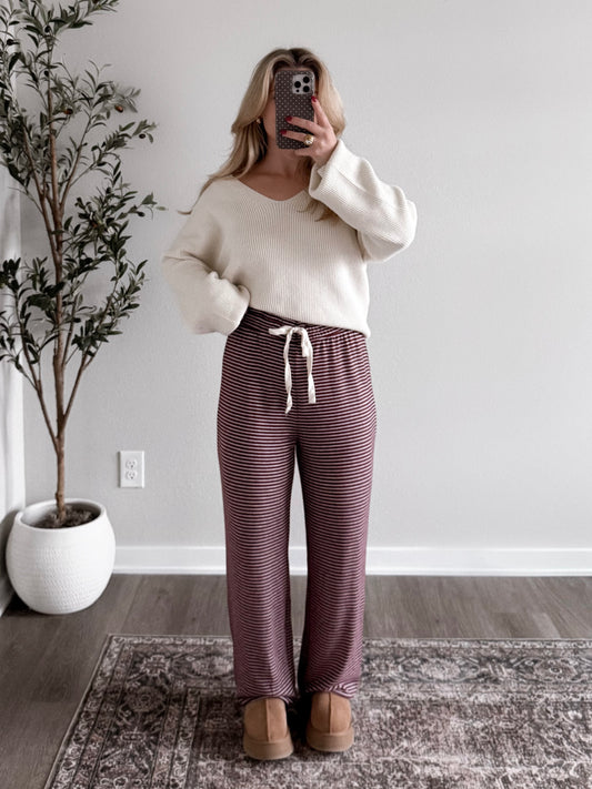 Berry & Stripe Lounge Jogger