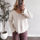 Ribbon Knit Sweater / Cream