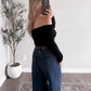 Elegant Off Shoulder Top / Black