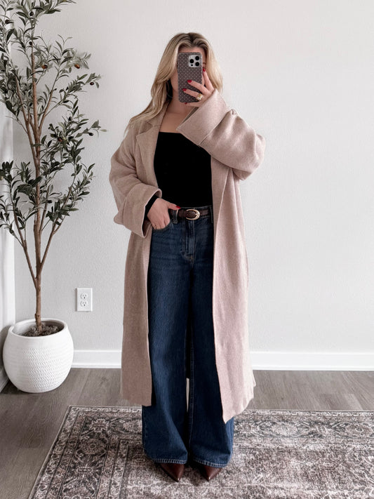 Monroe Knit Coatigan / Latte