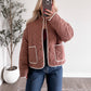 Winter Rose Plaid Quilted Jacket