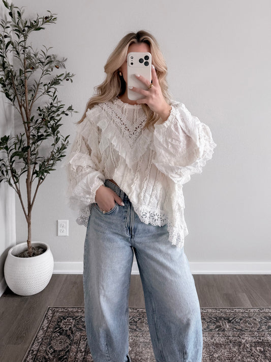 Sweet Devotion Eyelet Top (Restocking Early March)