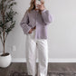 Honey Cove Button Down Sweater / Lilac