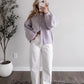 Honey Cove Button Down Sweater / Lilac