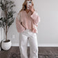 Blush Bloom Waffle Knit Top