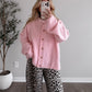 Current Cozy Knit Button Cardigan / Pink