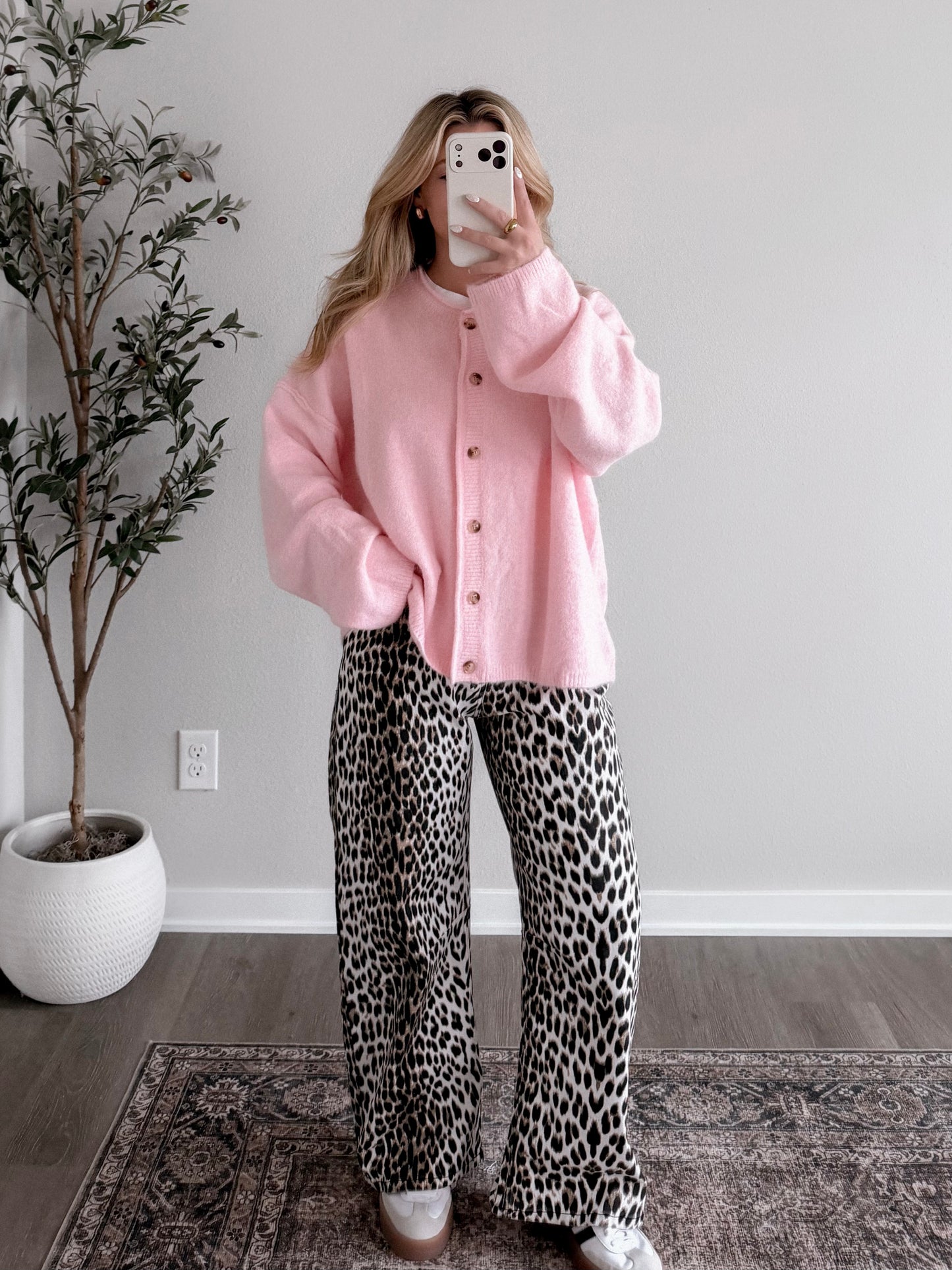 Wild Love Leopard Barrel Pant (PREORDER: EST SHIP 1.17)