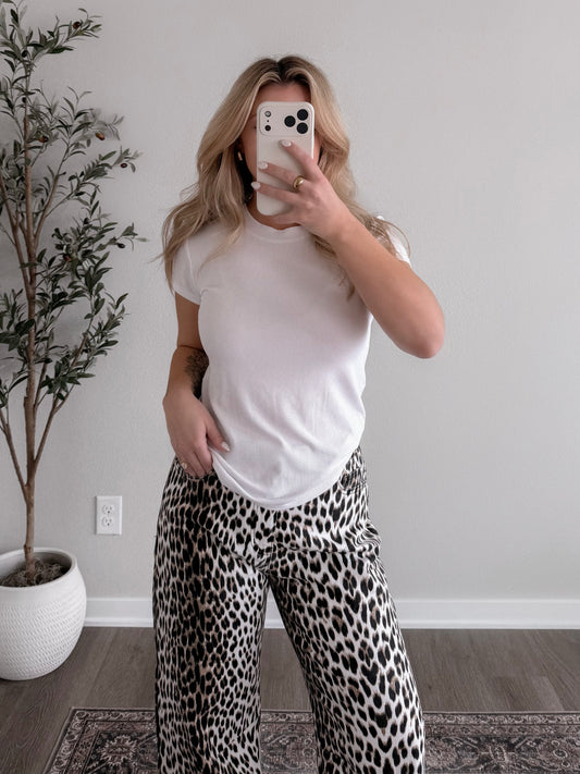 Essential Ribbed Short Sleeve / White