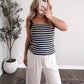 Harper Striped Tank / Navy