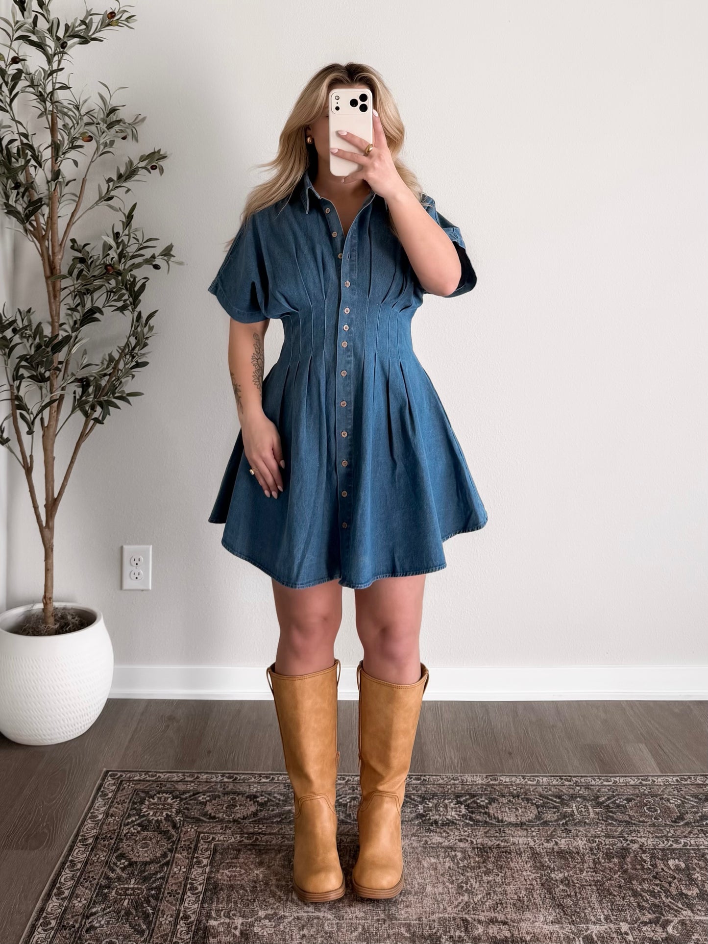 Jessie Tailored Denim Dress