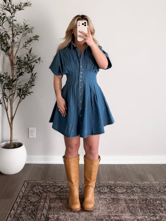 Jessie Tailored Denim Dress