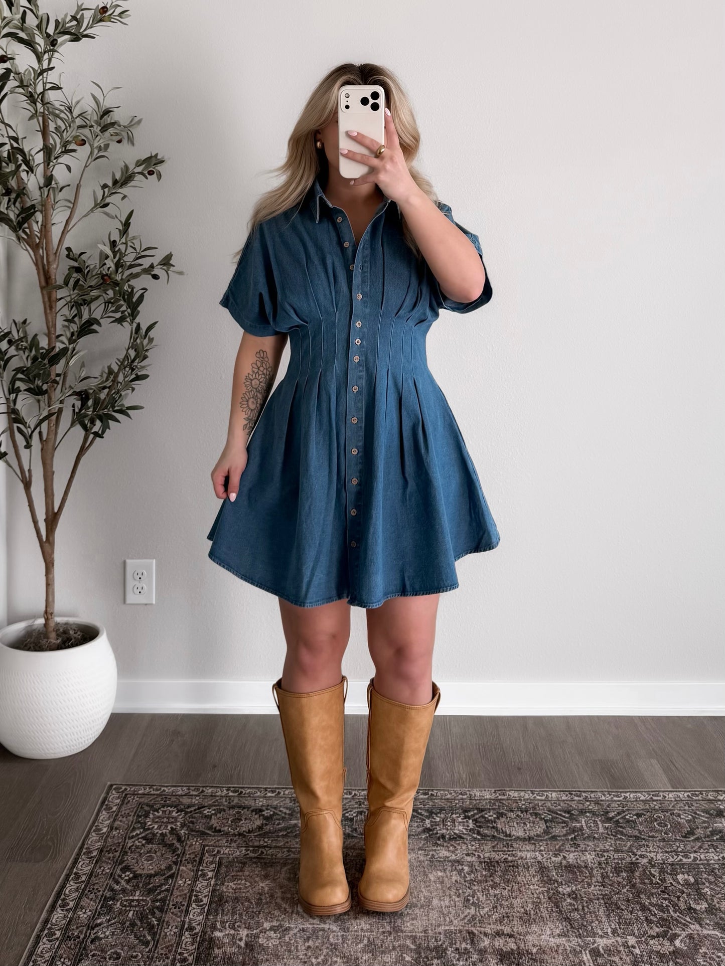 Jessie Tailored Denim Dress