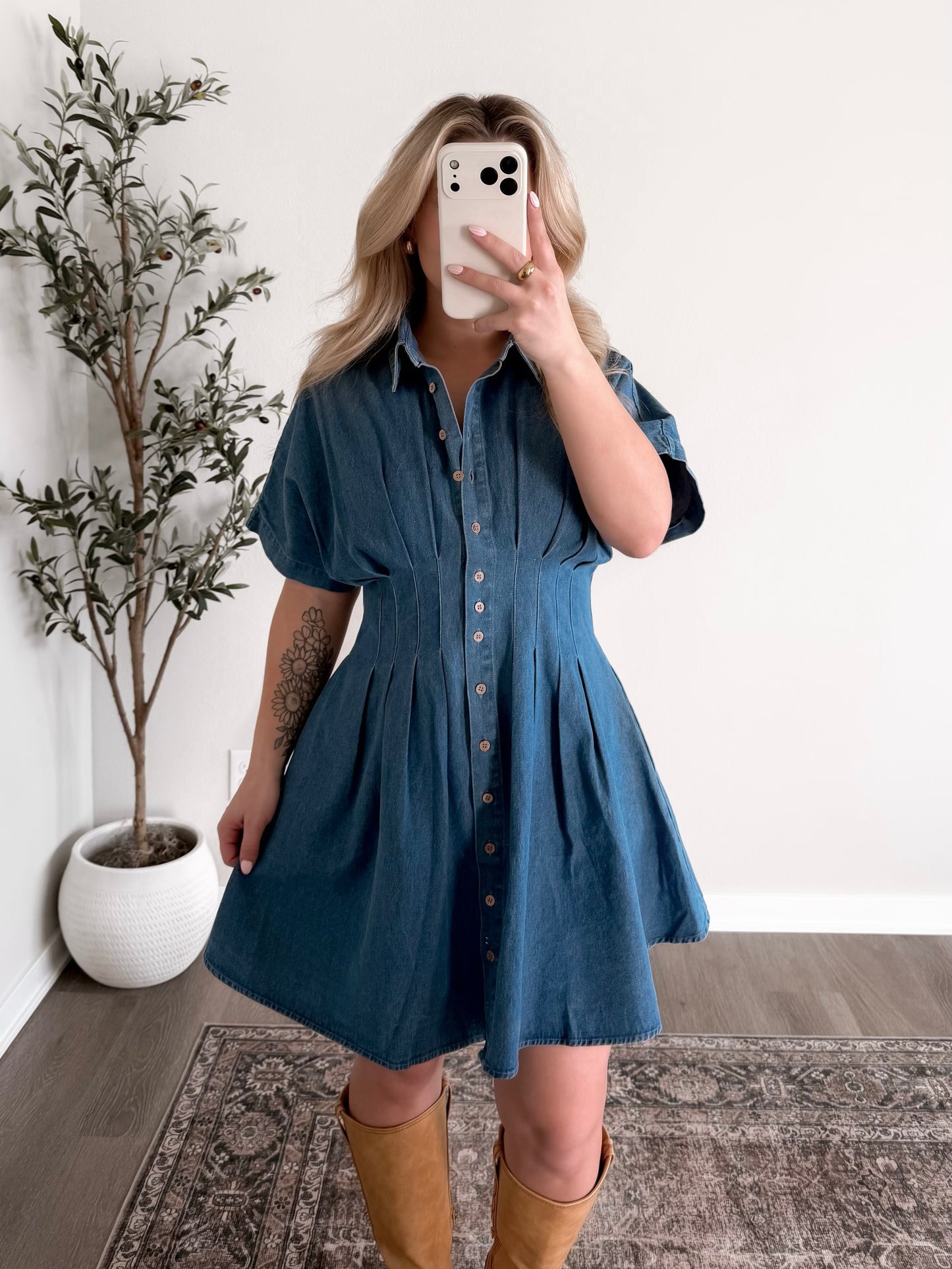 Jessie Tailored Denim Dress