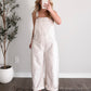 Saylor Striped Barrel Overalls