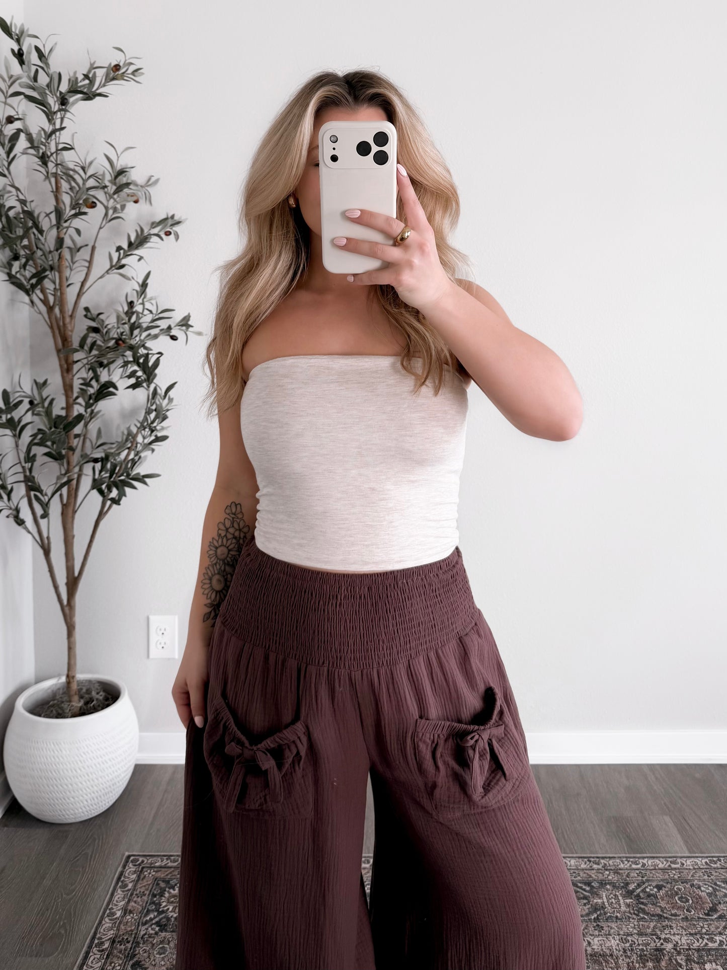 Essential Strapless Top / Oat