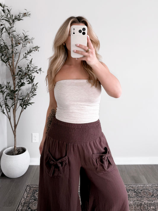 Essential Strapless Top / Oat