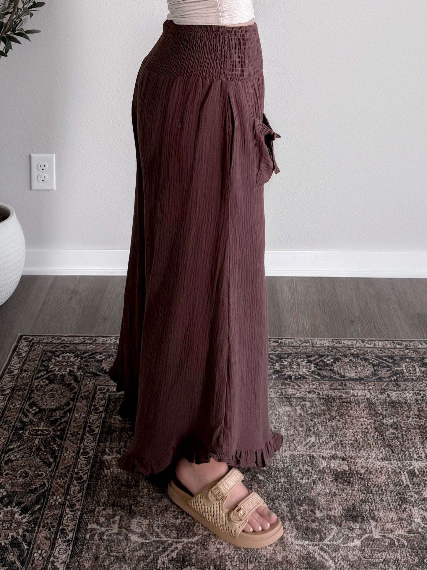Cocoa Mae Ruffle Wide Leg Pant