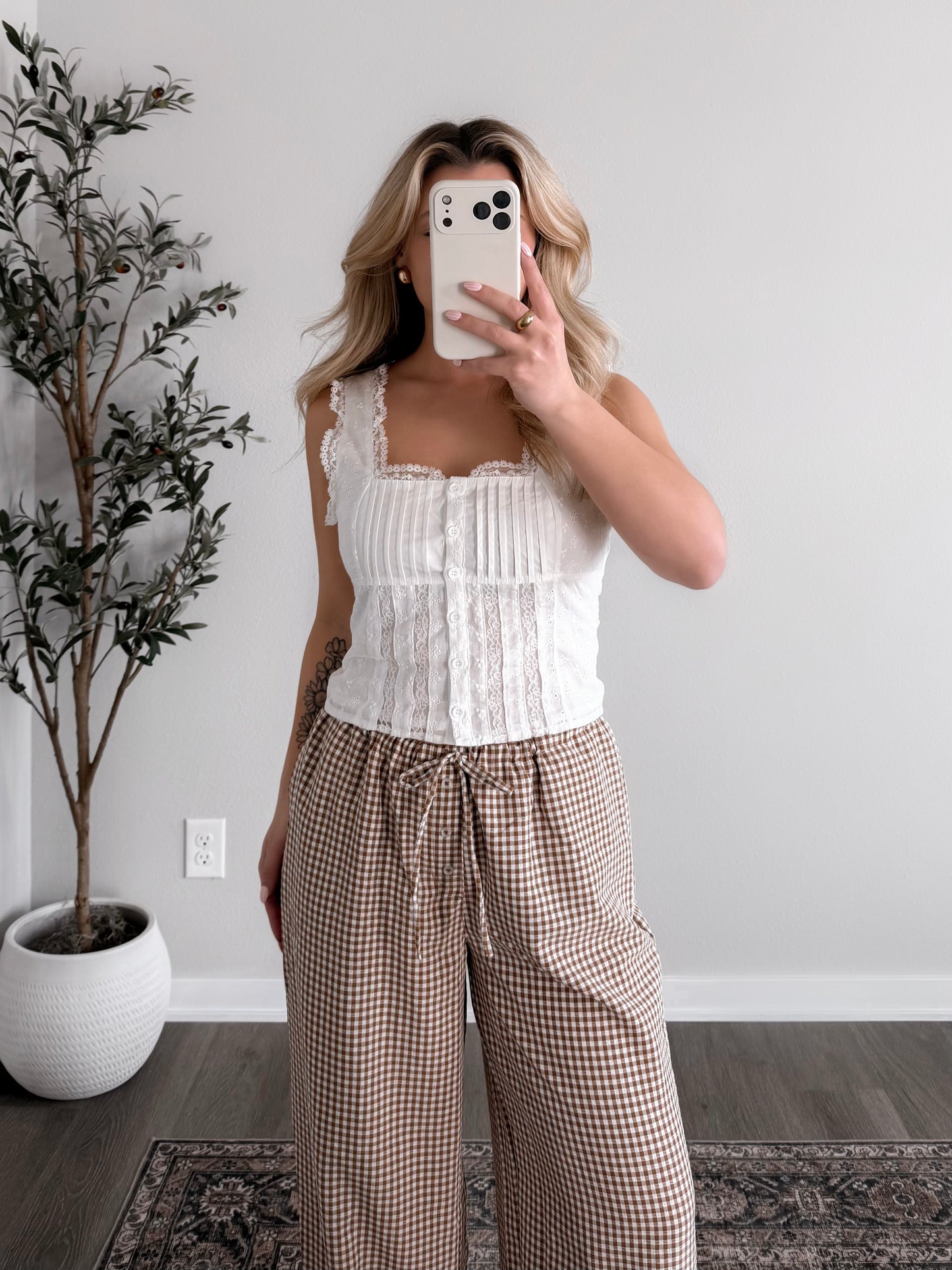 Charlotte Eyelet Lace Tank