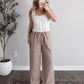 Afternoon Gingham Lounge Pant / Brown (Tall Friendly)