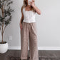 Afternoon Gingham Lounge Pant / Brown (Tall Friendly)