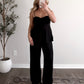 Coastal Night Linen Jumpsuit / Black