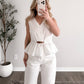 Office Muse Belted Cotton Top
