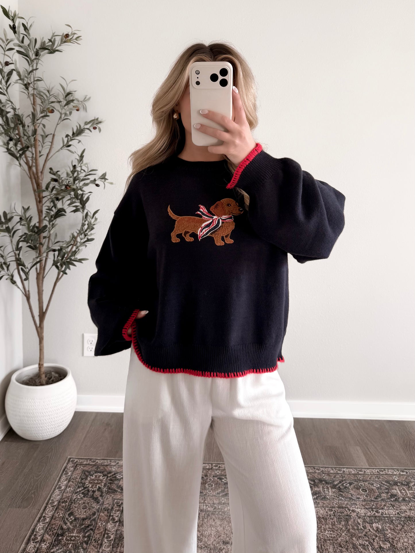 Frank Dachshund Knit Sweater