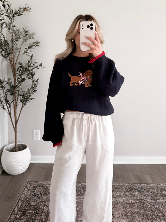 Frank Dachshund Knit Sweater