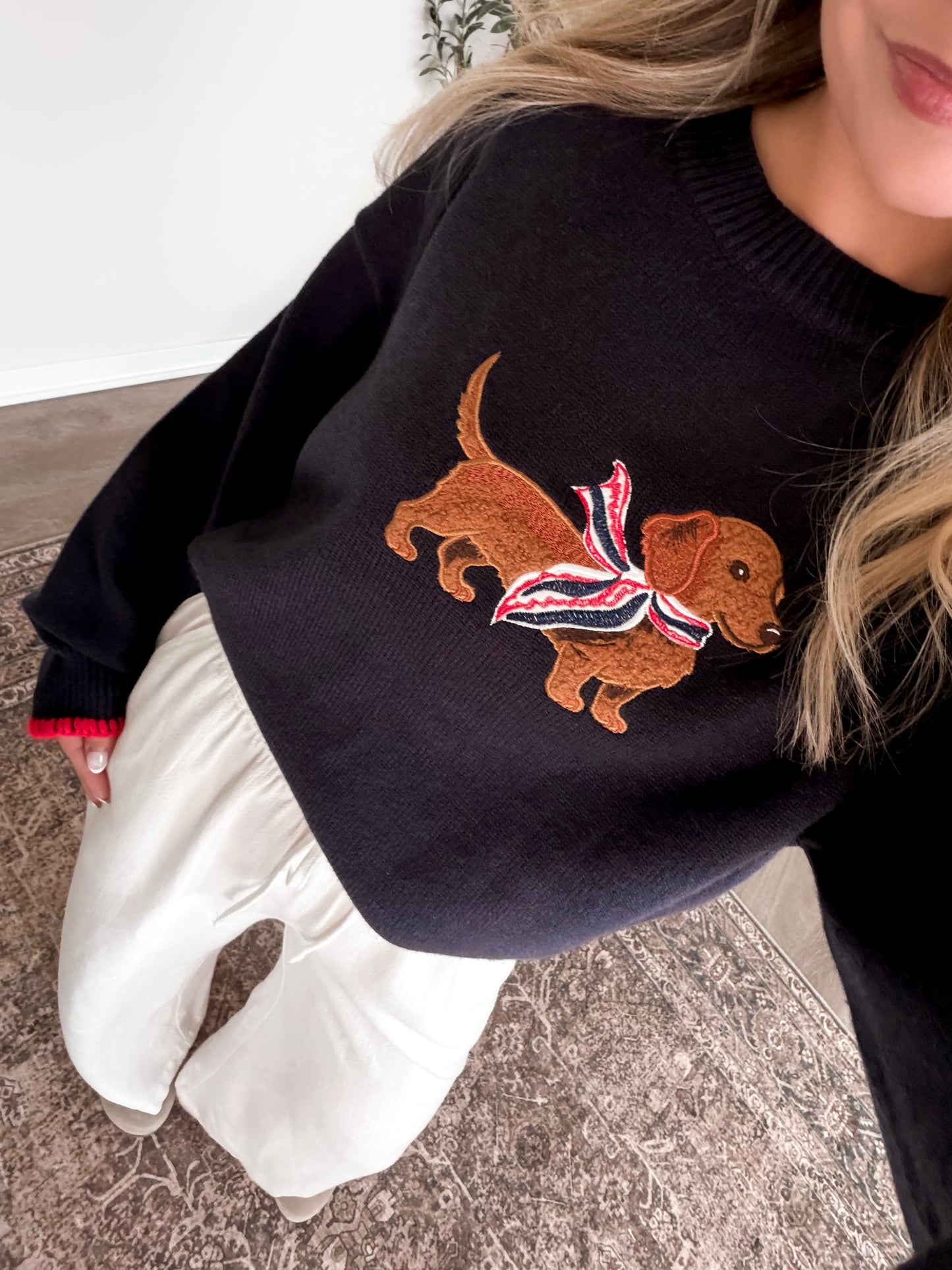 Frank Dachshund Knit Sweater