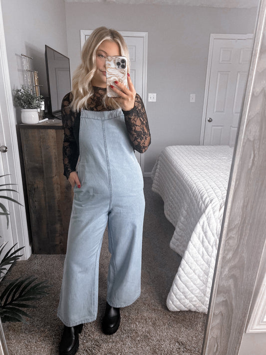 Woodstock Denim Jumpsuit Final Sale