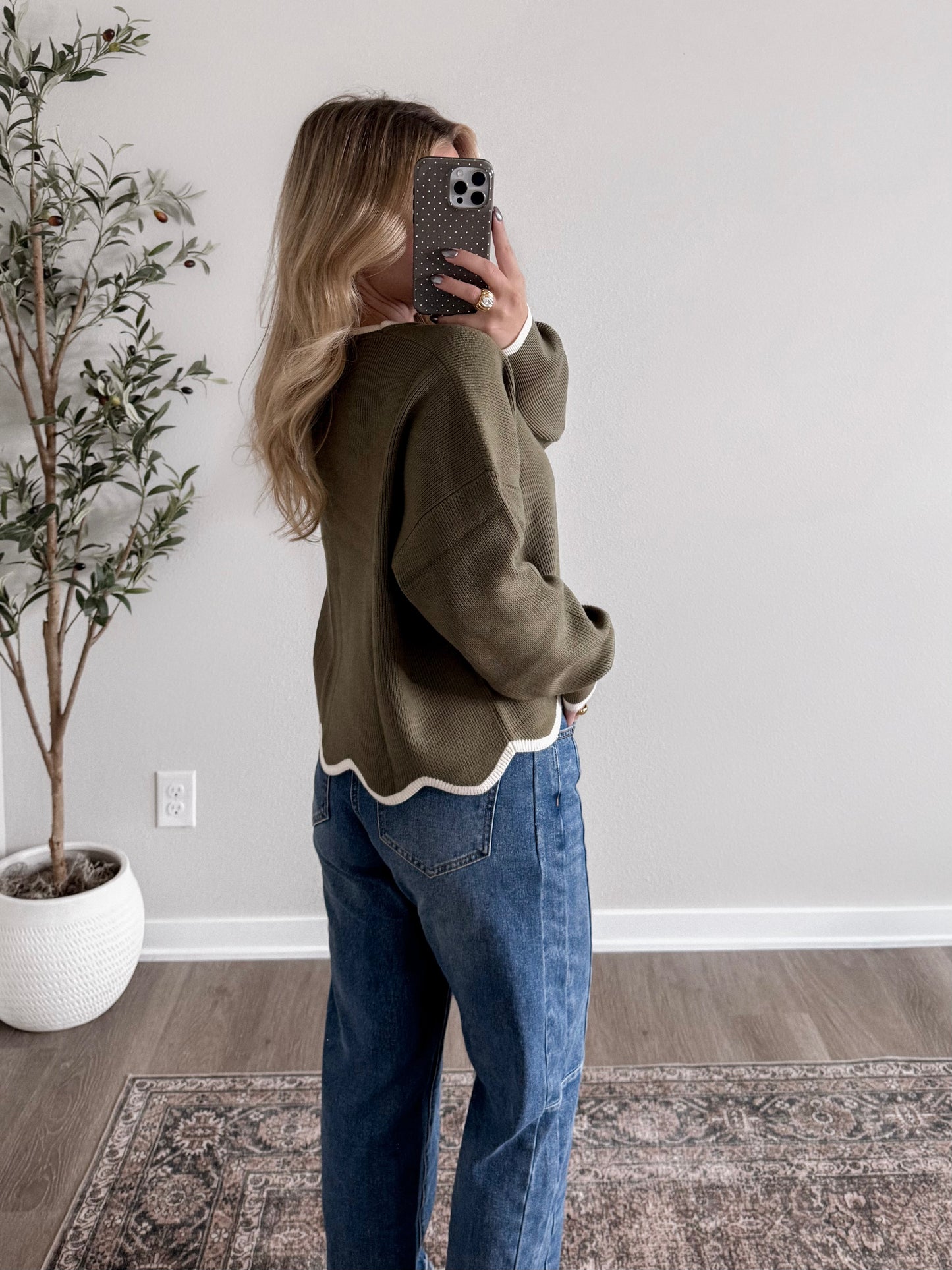 Cider Season Ribbed Sweater / Olive