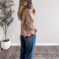 Cider Season Ribbed Sweater / Taupe-Brown