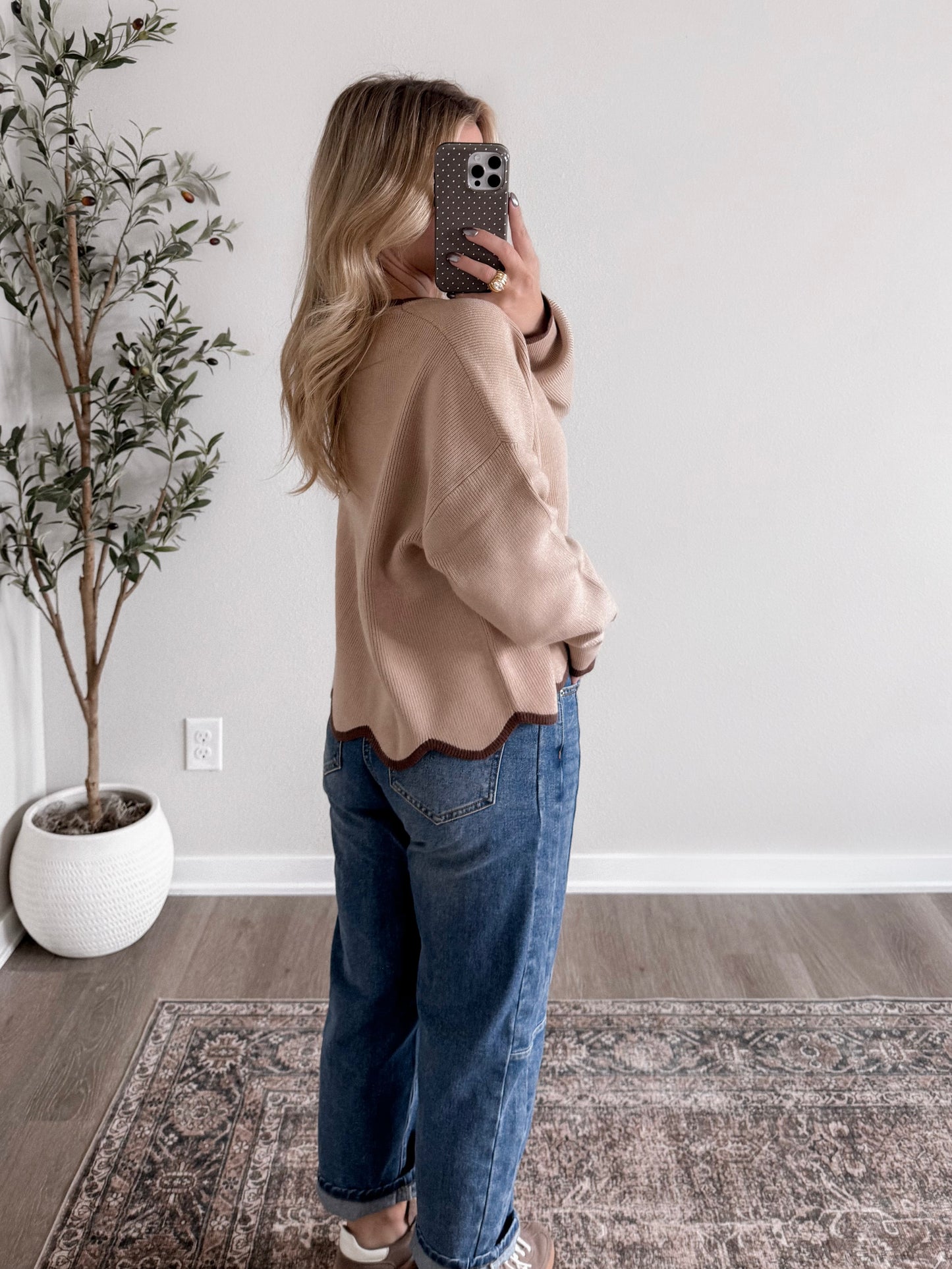 Cider Season Ribbed Sweater / Taupe-Brown