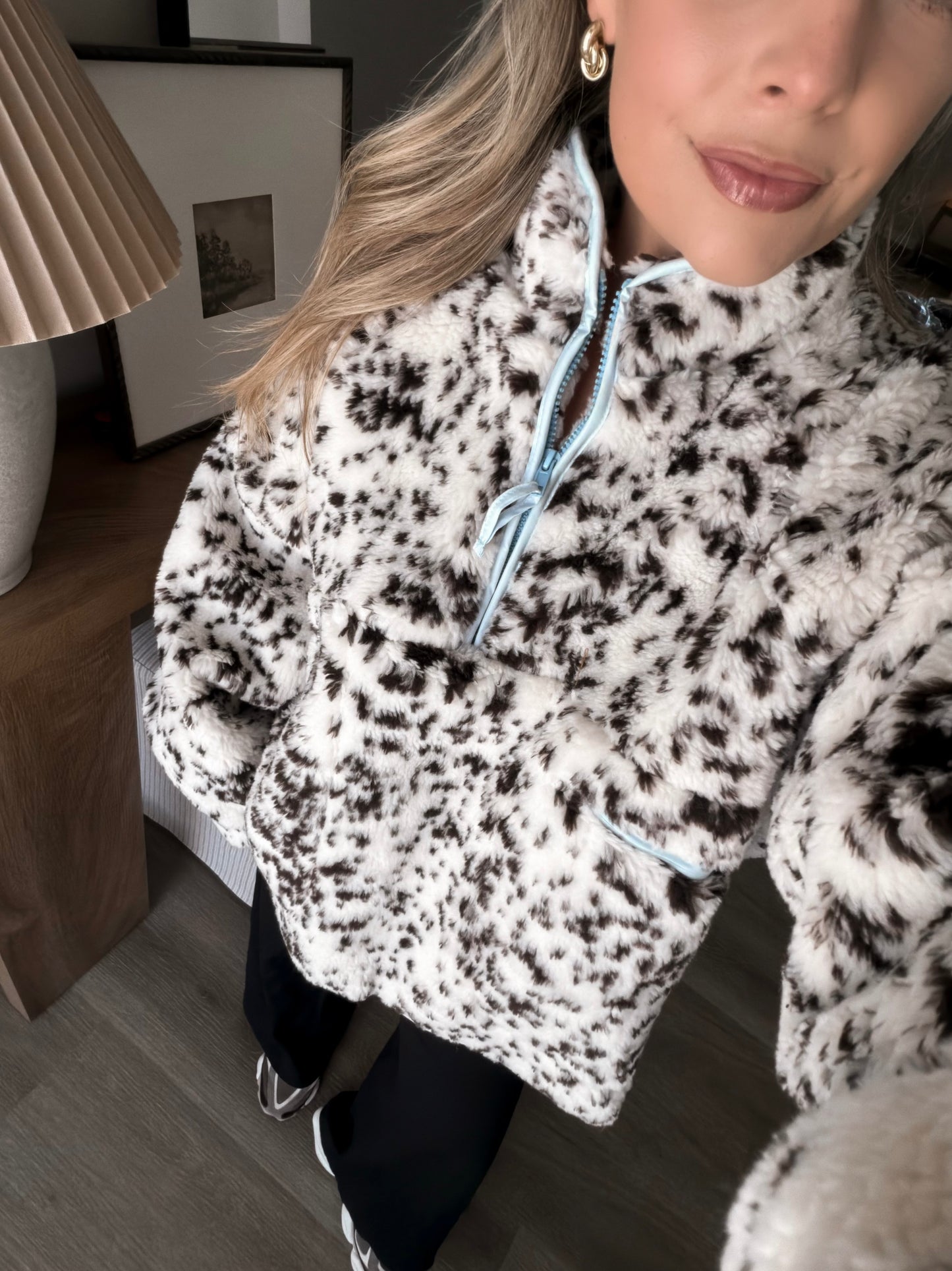 Snow Leopard Sherpa Pullover