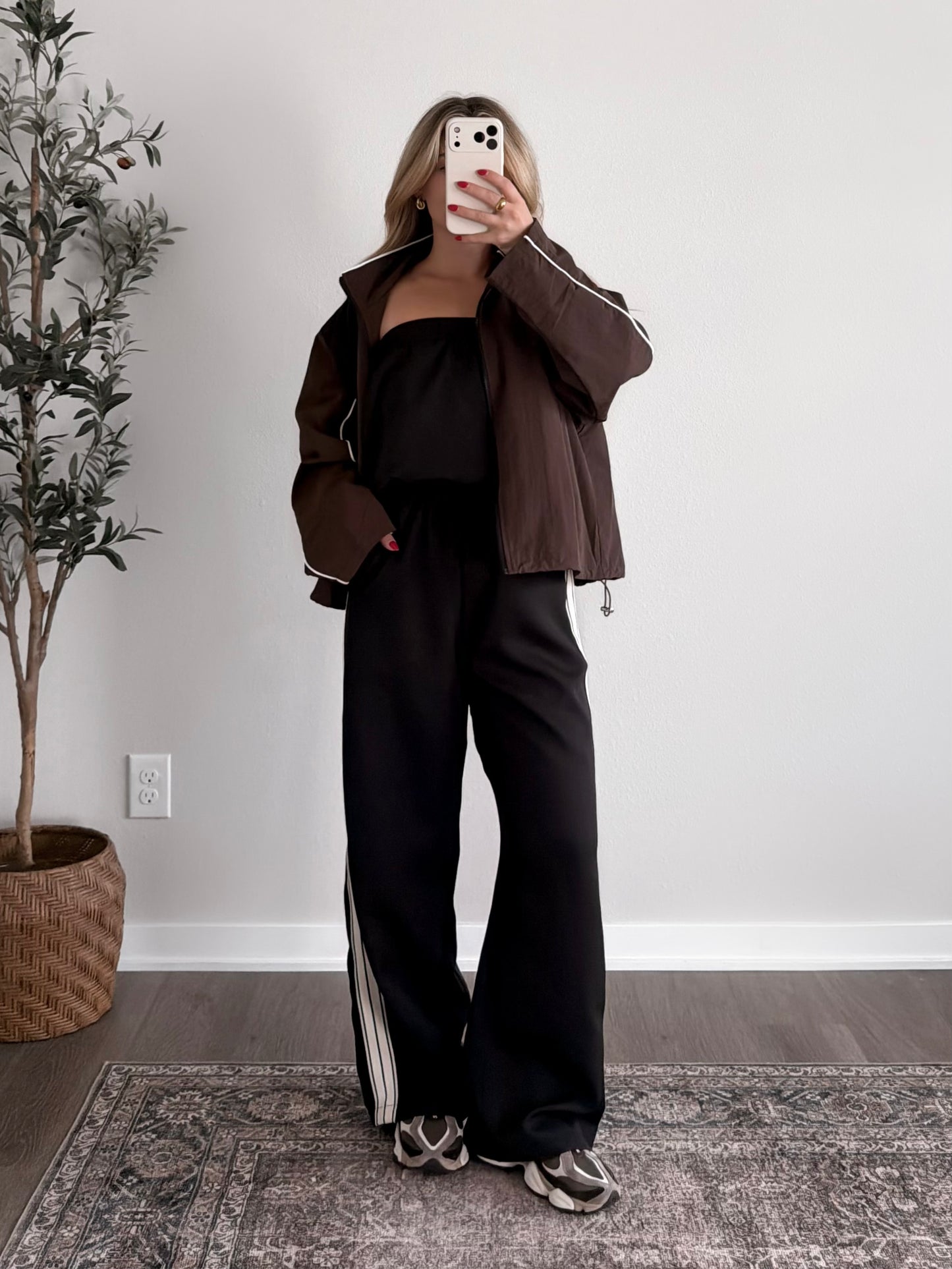 Track Star Strapless Jumpsuit