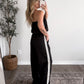 Track Star Strapless Jumpsuit