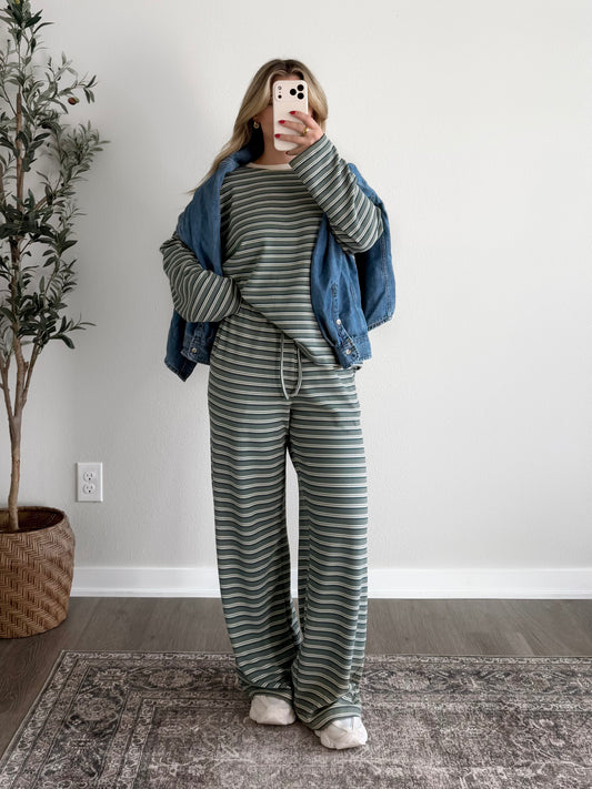 Take Notes Striped Lounge Set (Restocking 10.12)