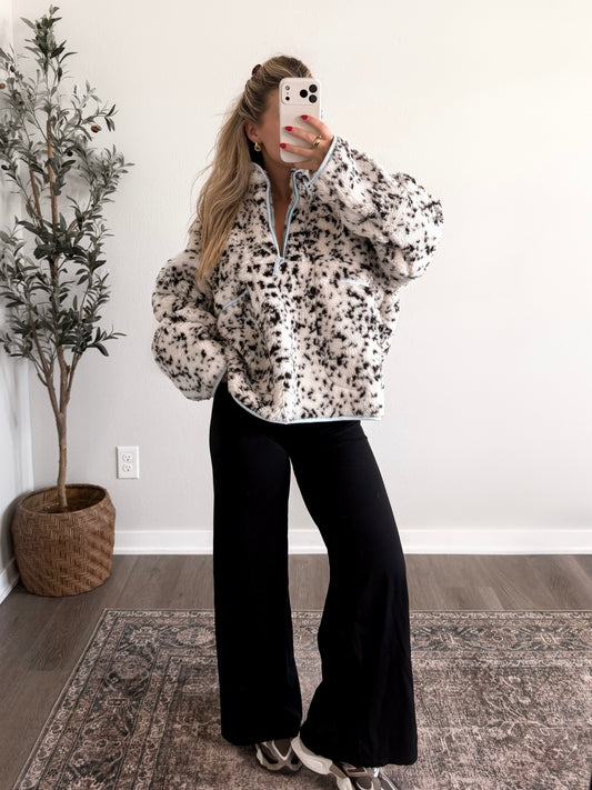 Snow Leopard Sherpa Pullover