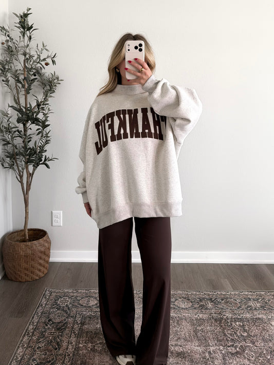“Thankful” Oversized Mockneck