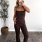 Studio Social Athleisure Jumpsuit / Mocha