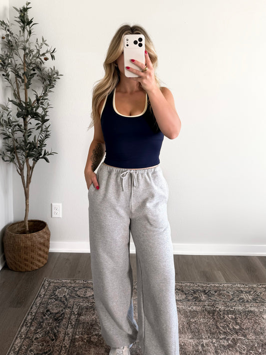 Sport Double Layered Tank / Navy-Butter