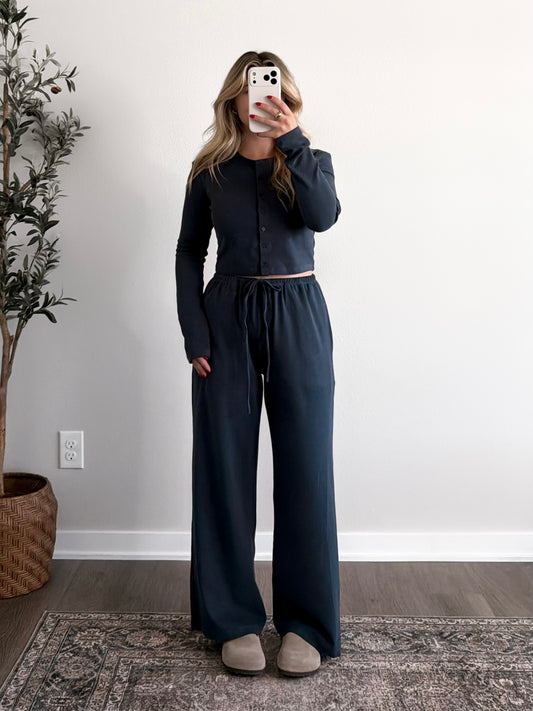 Slow Days Crop Lounge Set (Final Sale)